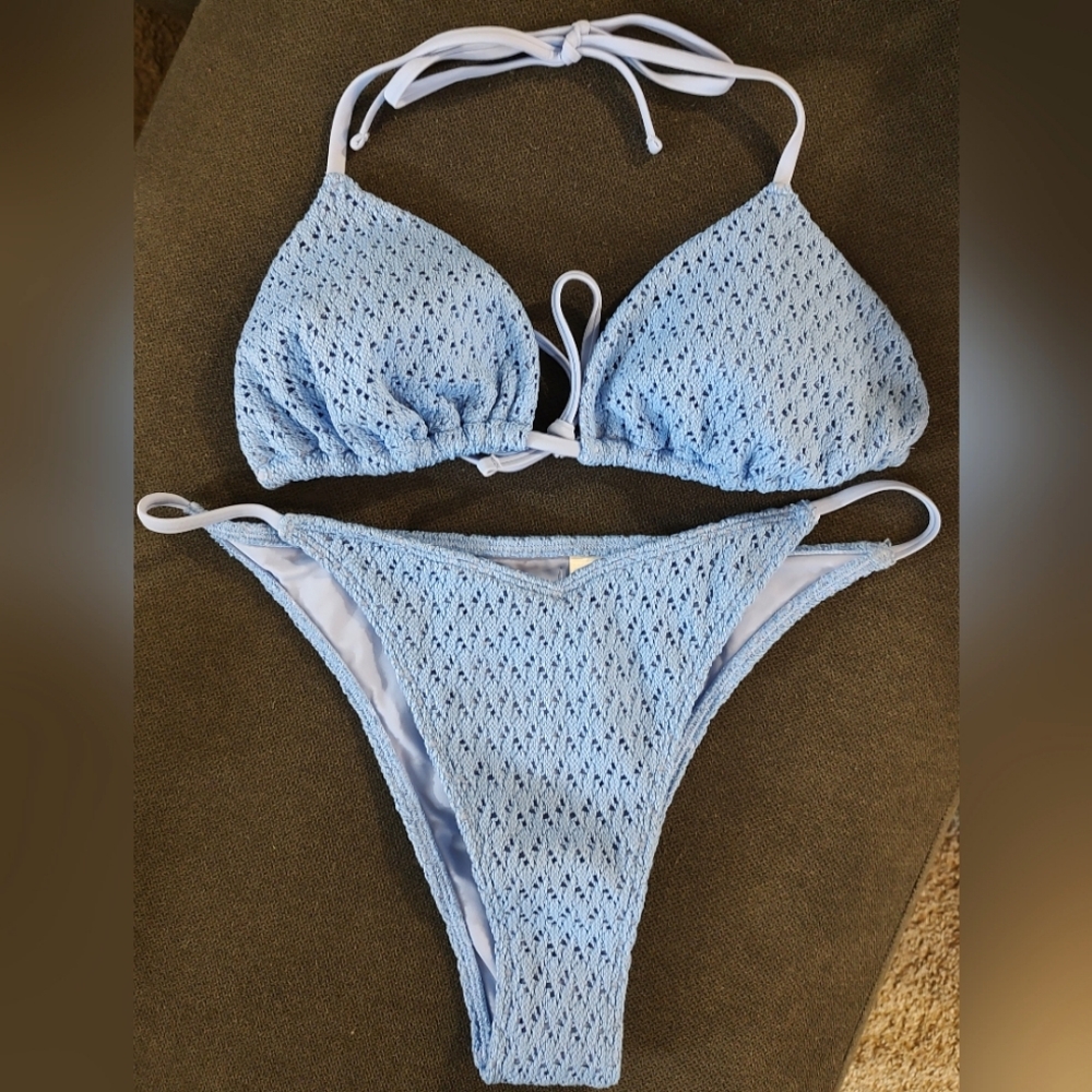 Hollister crochet swim set